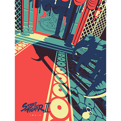 illustration of Streetfighter 2 - The world warrior. A series of 8 collectors prints I created to celebrate 30 years of Streetfighter. Each scene represents one of the iconic locations from the 90's game.