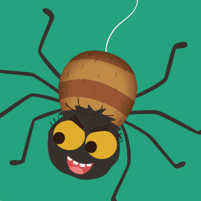 illustration of Spider, character design, vector illustration 