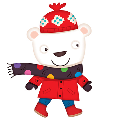 illustration of Polar bear character