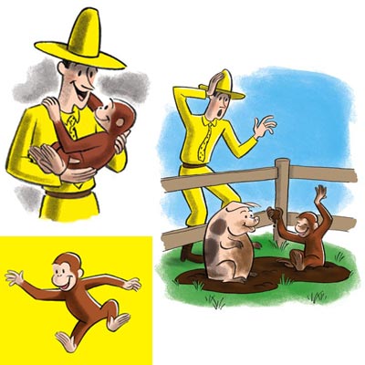 illustration of Test illustrations of Curious George.