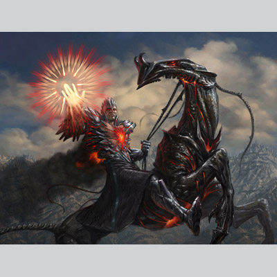 illustration of Hero of Oxid Ridge is a card illustration for Magic the Gathering's 