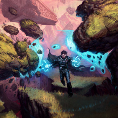 illustration of Game card packaging art featuring Jace the Planeswalker.