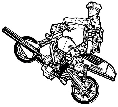 illustration of GI Joe line art illustration for Hasbro ad slicks