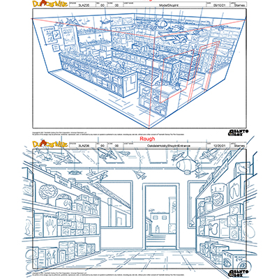 illustration of Background design for Bento Box Entertainment. See many more of my animation background designs on my website.