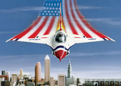illustration of Illustration for 2003 Cleveland National Air Show poster & program cover.