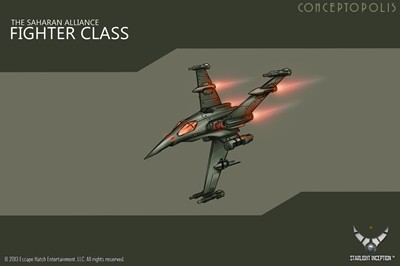 illustration of Saharan Alliance Fighter concept art