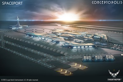 illustration of Spaceport concept art