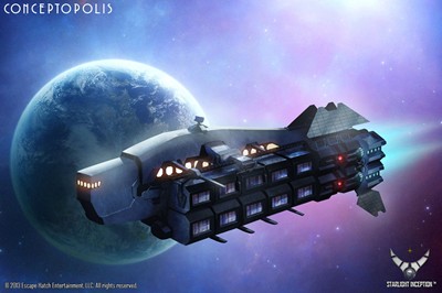 illustration of Supply Ship concept art