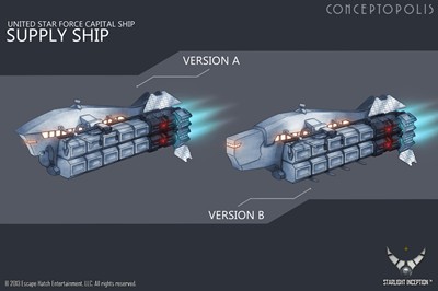 illustration of Alt Supply Ship concept art