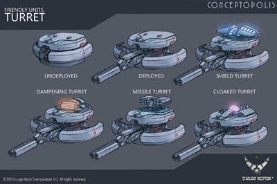 illustration of Drone Turret concept art