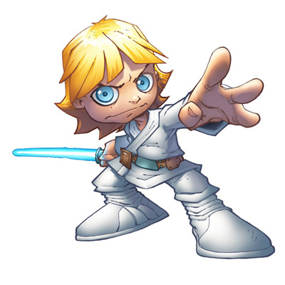 Image Description: • Cartoon Luke Skywalker (Star Wars)