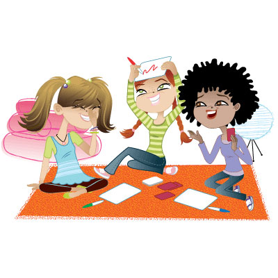 ... , Packaging Illustration, Cartoon, Board Games, Girls, Tweens, Teens