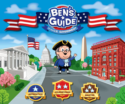 illustration of Hope page for educational game site – Ben's Guide to the U.S. Government