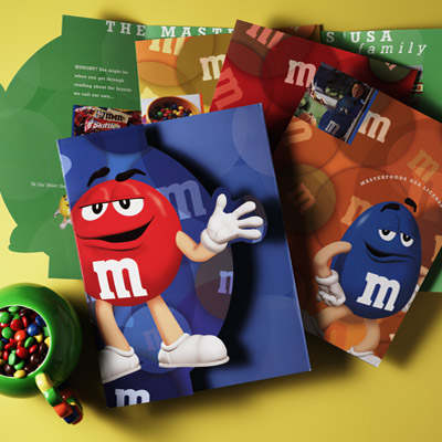 illustration of M&Ms Licensing Sales Kit