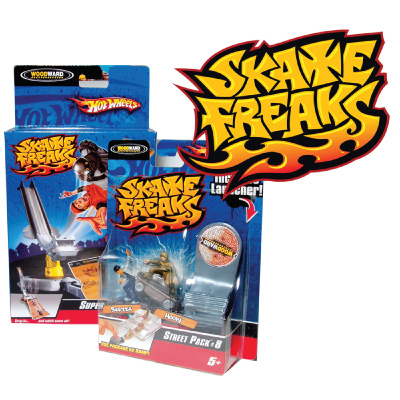 illustration of Skate Freaks logo/branding for Hot Wheels skate figure toy line. Because of our vast experience in the action sports world and marketing knowledge, we were contacted to provide a core skate look and feel with a consumer/mom friendly appeal.