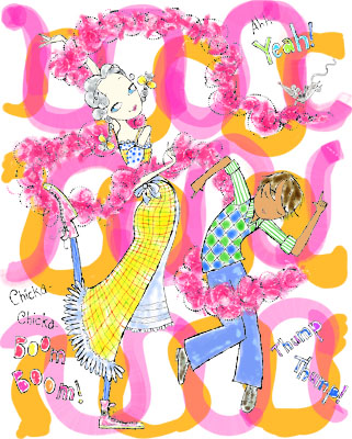 illustration of Dance Scene from The English Roses Too Good to be True