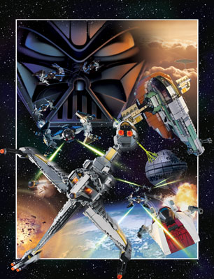 illustration of Lego Systems' Star Wars poster