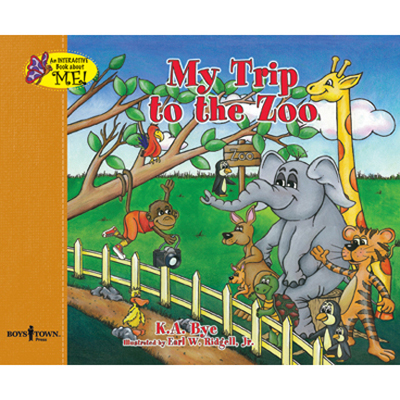 illustration of This is the cover illustration for the children's book, A Visit to the Zoo.  Published by Boys Town Press in february 2008.