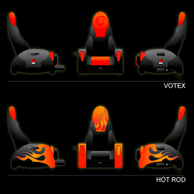 illustration of Concept designs for fully interactive media chairs.