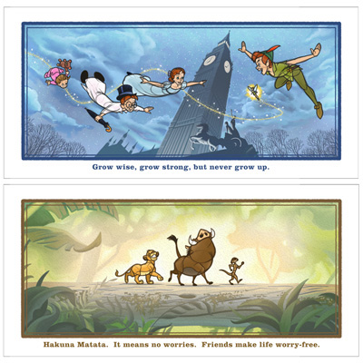 illustration of Digitally painted, each image sold as a print in a frame at Hallmark stores