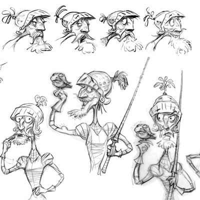 illustration of Model Sheet for Independent film character