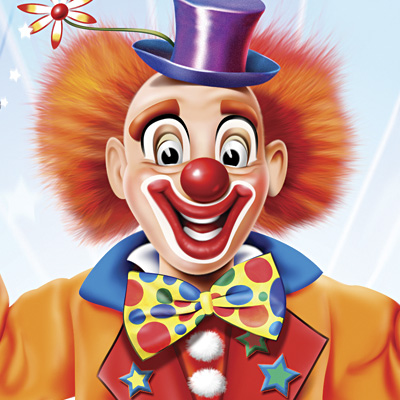 illustration of Magic Clown character.