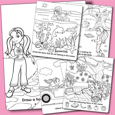 illustration of Polly Pocket license illustration and activity design