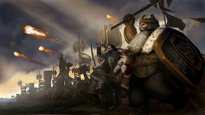 illustration of Splash screen image created for Battle for Middle Earth II