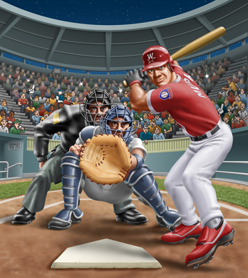 illustration of Product Art for use on Game  Board and Packaging.