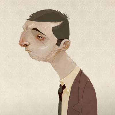 illustration of Sad Man - Illustration