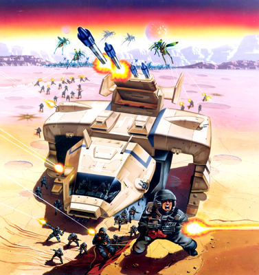 illustration of Illustration for Starship Troopers front panel and side panel remote control Shuttle package.