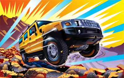 illustration of This proposed art for a Radio Controlled Hummer also was used in the Radio Shack presentation. 