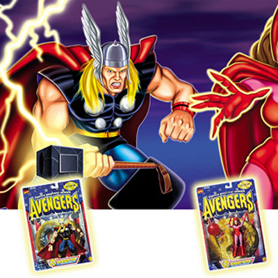 illustration of Avengers illustrations for toy packaging