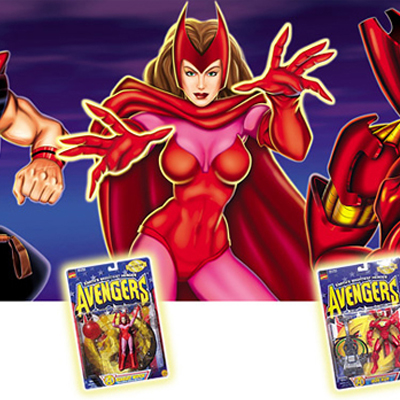 illustration of Avengers illustration for toy packaging