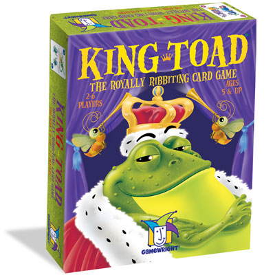 illustration of King Toad card game package illustration and design. Also illustrations of insect cards for the contents of the game.