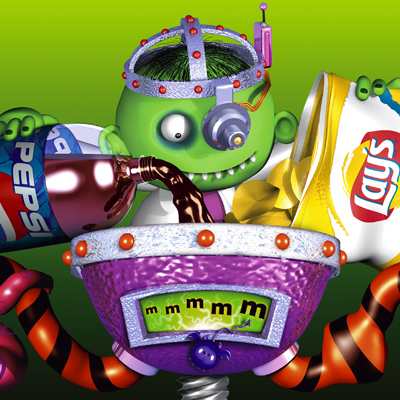 illustration of Character developed for Halloween signage at Target Stores