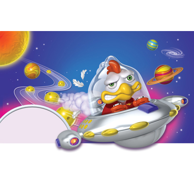 illustration of Illustration for Cosmic Chicken game box