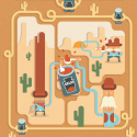 illustration of chapter designs for baked beans advertising poster. beans, food , advert, poster, games, charter design, cowboy, cowboys, food, eat, western, flat, graphic . retro, style, stylised. 