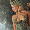 illustration of Concept illustration of female elf archer.