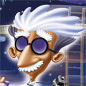 illustration of Professor Fizzwizzle video game package cover