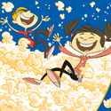 illustration of In-store signage display header for Act II Popcorn.