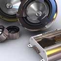 illustration of Car audio components render.