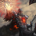 illustration of Hero of Oxid Ridge is a card illustration for Magic the Gathering's 