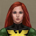 illustration of Jean Grey concept art for the Marvel Ultimate Alliance II video game.


