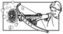 illustration of Bubble Cross Bow line art for Tootsietoy ad slicks and packaging