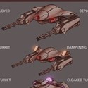 illustration of Enemy Turret concept art