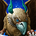 illustration of The gryphon upon which is based my design for the Andre Norton Award.