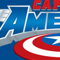 illustration of “Captain America” logo design for Marvel Entertainment, Inc.