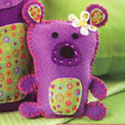 illustration of Charatceter development of teddy bear for a sewing kit for girls. 