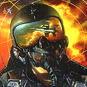 illustration of Air Force pilot in battle. 